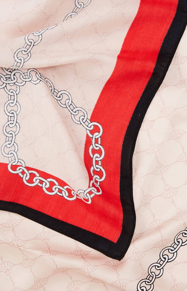 Joop Cornflower-Tuch In Rot/Ecru Gemustert