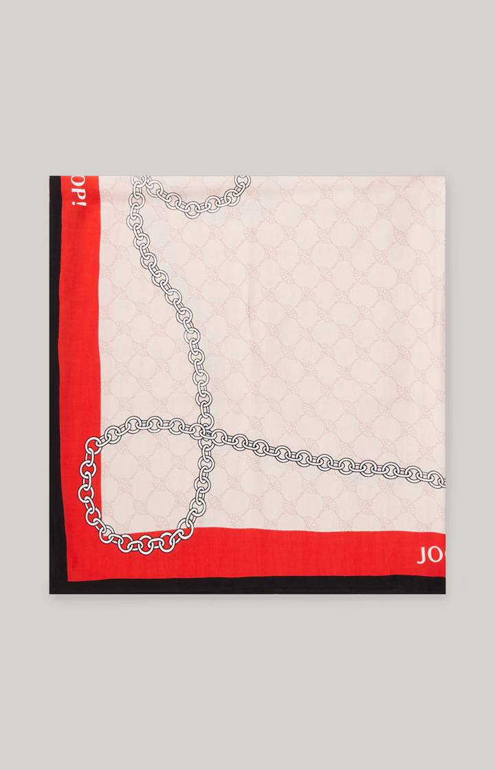 Joop Cornflower-Tuch in Rot/Ecru gemustert
