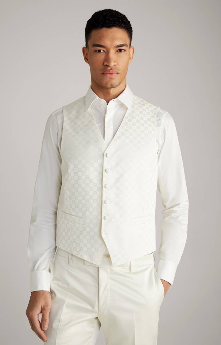 Joop Cornflower-Weste Weazer in Creme gemustert