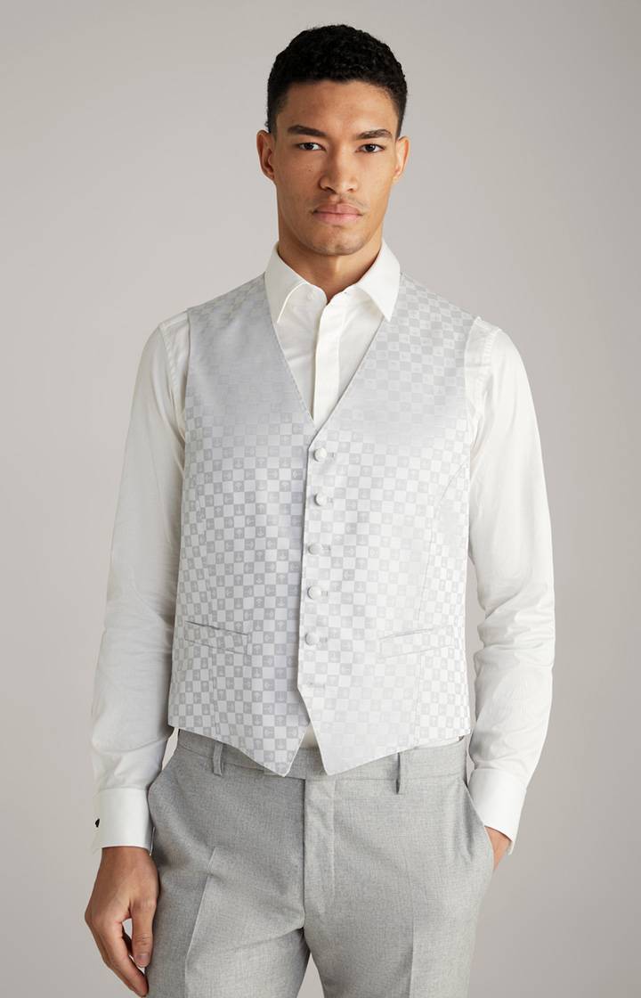 Joop Cornflower-Weste Weazer in Hellgrau gemustert