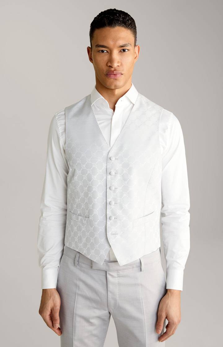 Joop Cornflower-Weste Weazer in Hellgrau gemustert