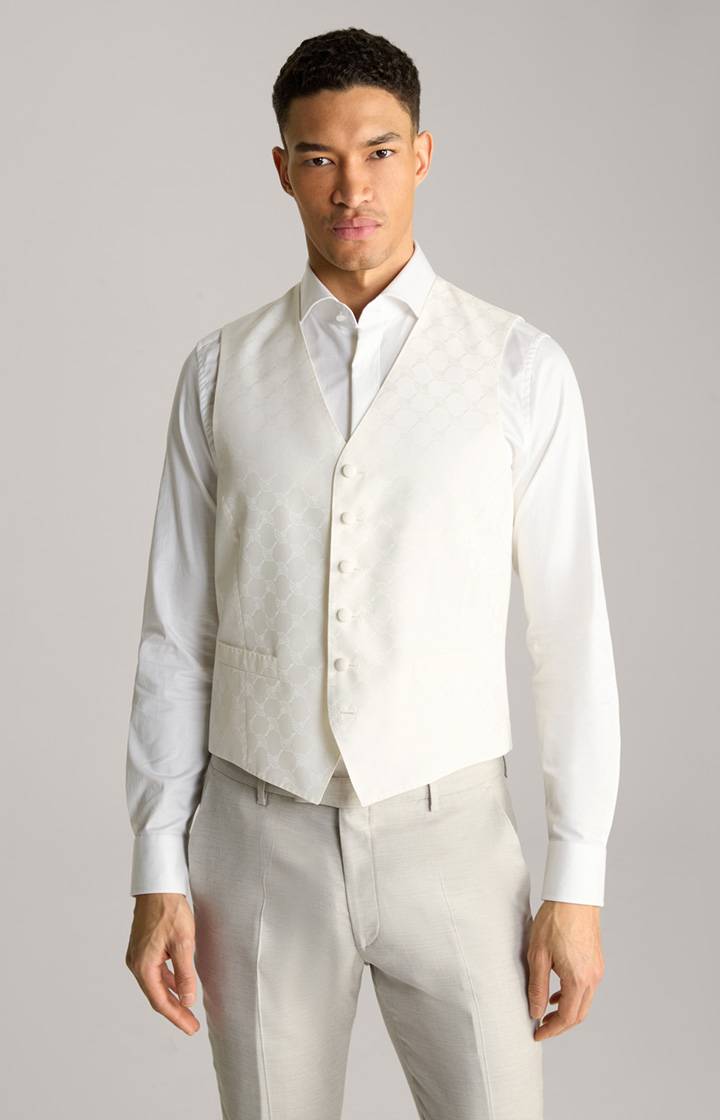 Joop Cornflower-Weste Weazer in Offwhite gemustert