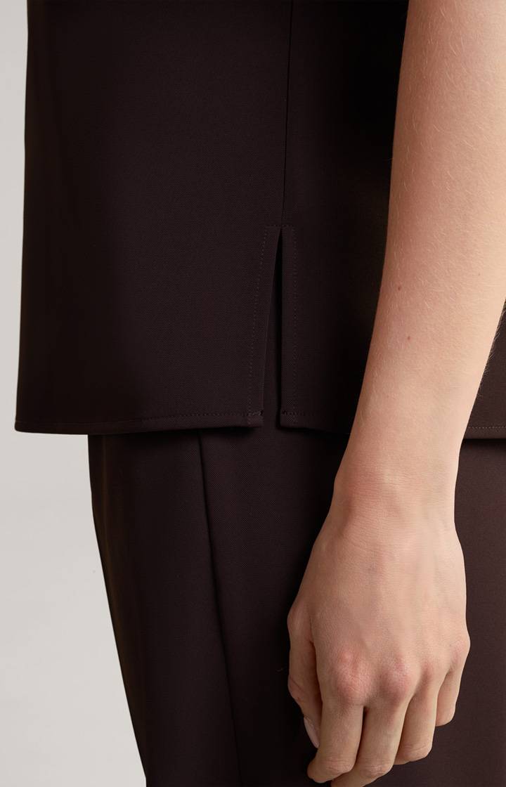 Joop Crêpe-Bluse In Dunkelbraun