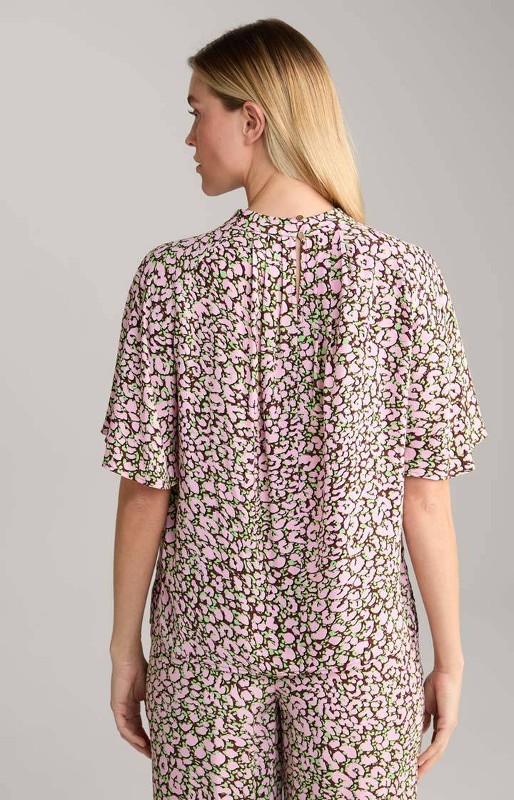 Joop Crêpe-Bluse In Rot/Rosa/Grün