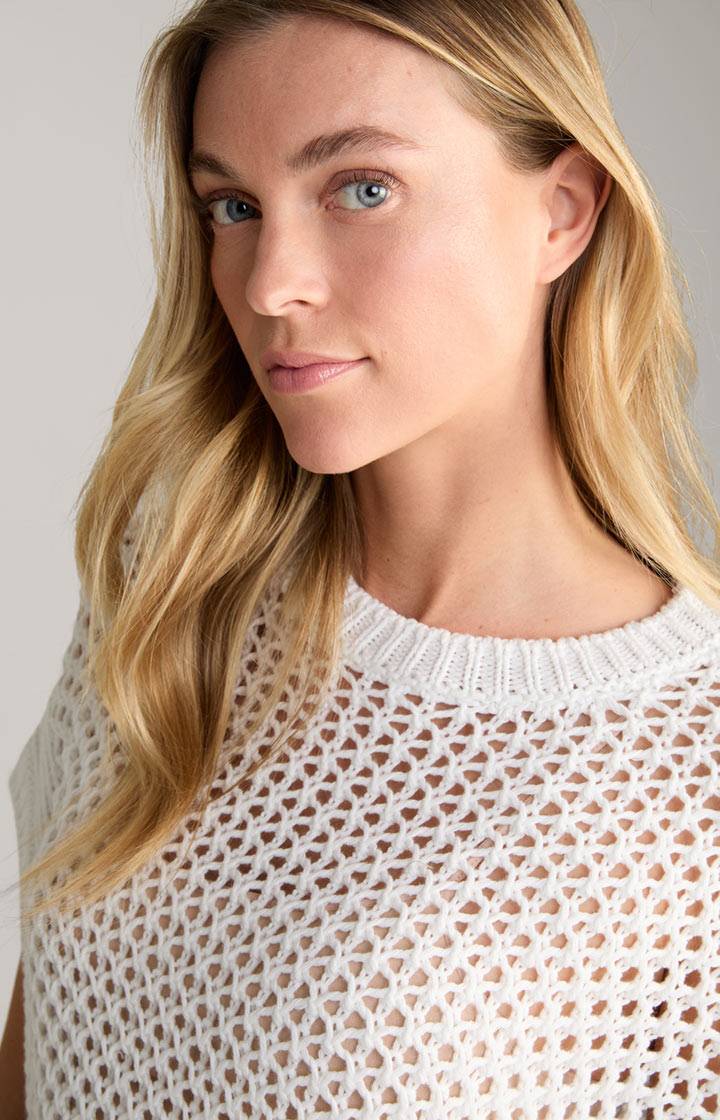 Joop Crochet-Pullover In Weiß