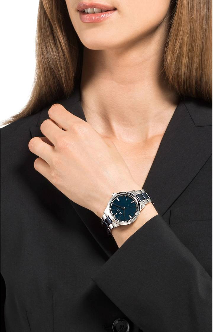 Joop Damenuhr In Silber/Blau