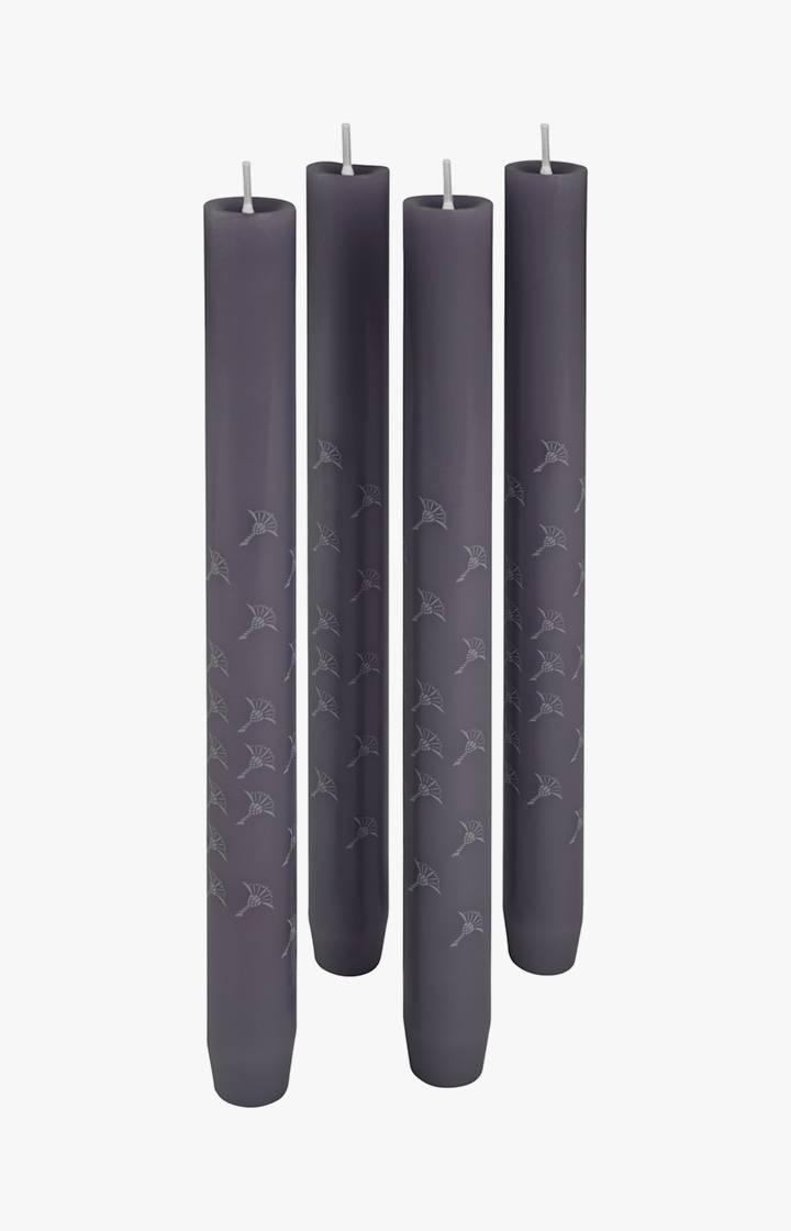 Joop JOOP! FADED CORNFLOWER Stabkerze in Graphit, 4er Set