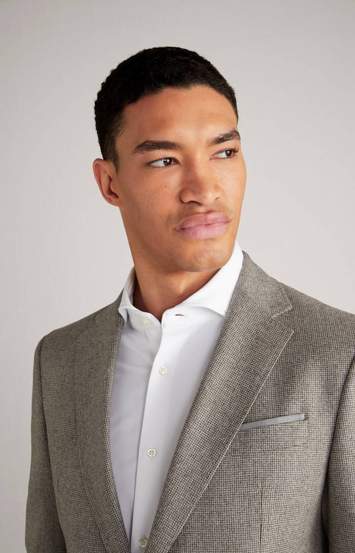 Joop Flanell-Anzug Haspar-Bloom In Beige Gemustert