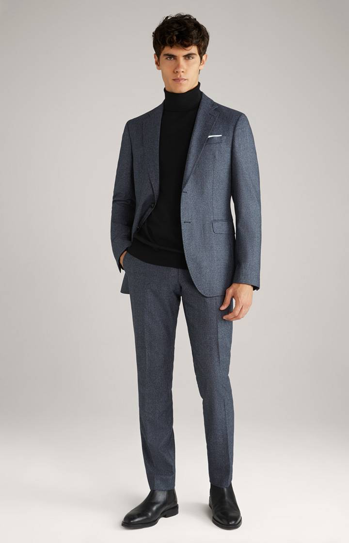 Joop Flanell-Anzug Haspar-Bloom in Blau gemustert