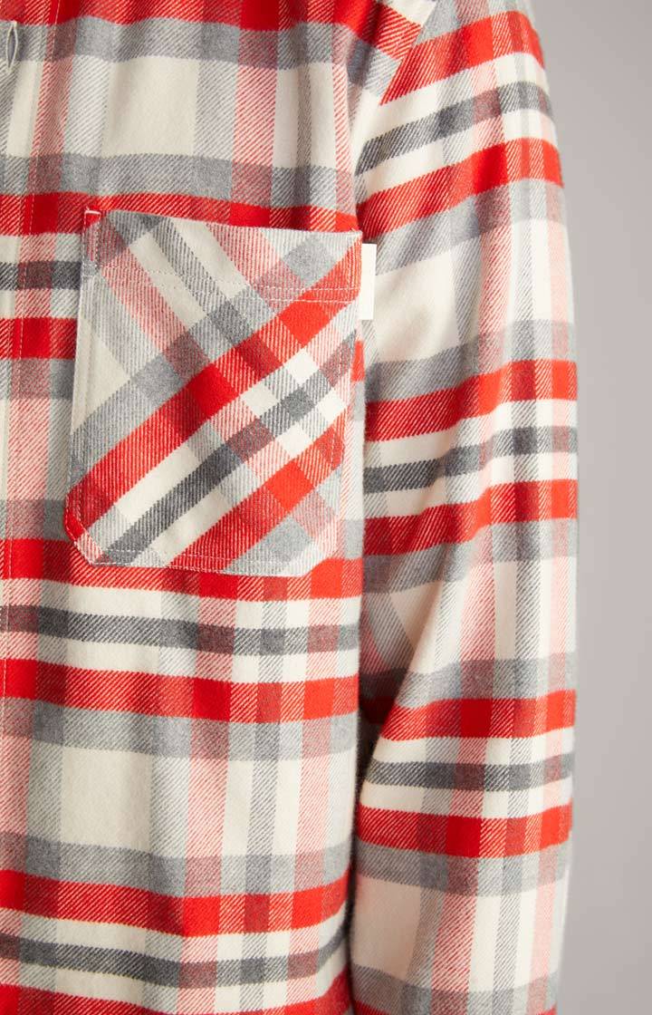 Joop Flanell-Hemd Harvi In Rot/Beige Kariert