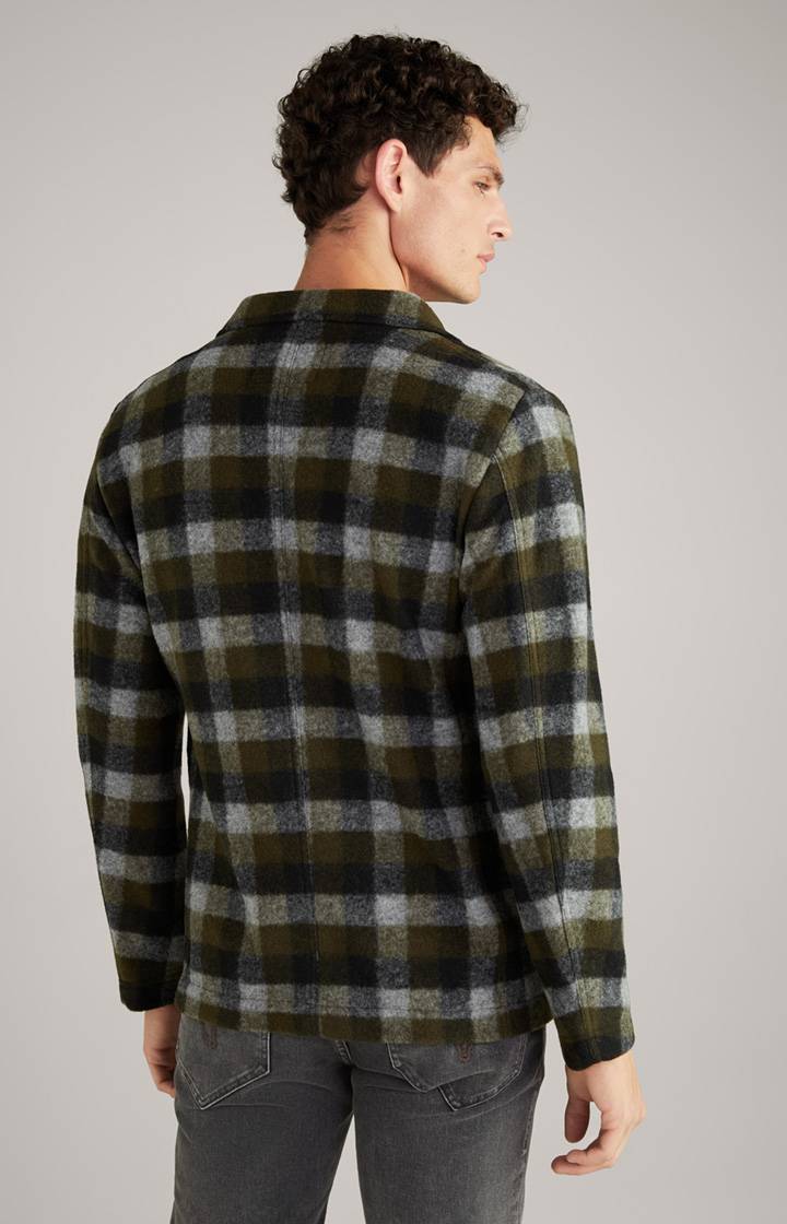 Joop Flanell-Overshirt Haiko In Grün/Grau Kariert