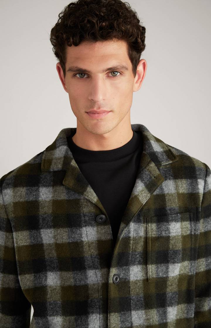Joop Flanell-Overshirt Haiko In Grün/Grau Kariert