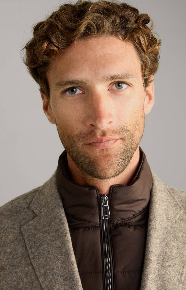 Joop Flanell-Sakko Hecton In Beige Meliert