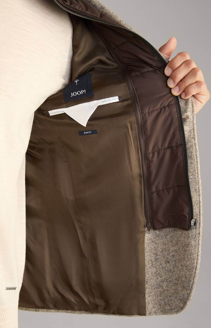 Joop Flanell-Sakko Hecton In Beige Meliert