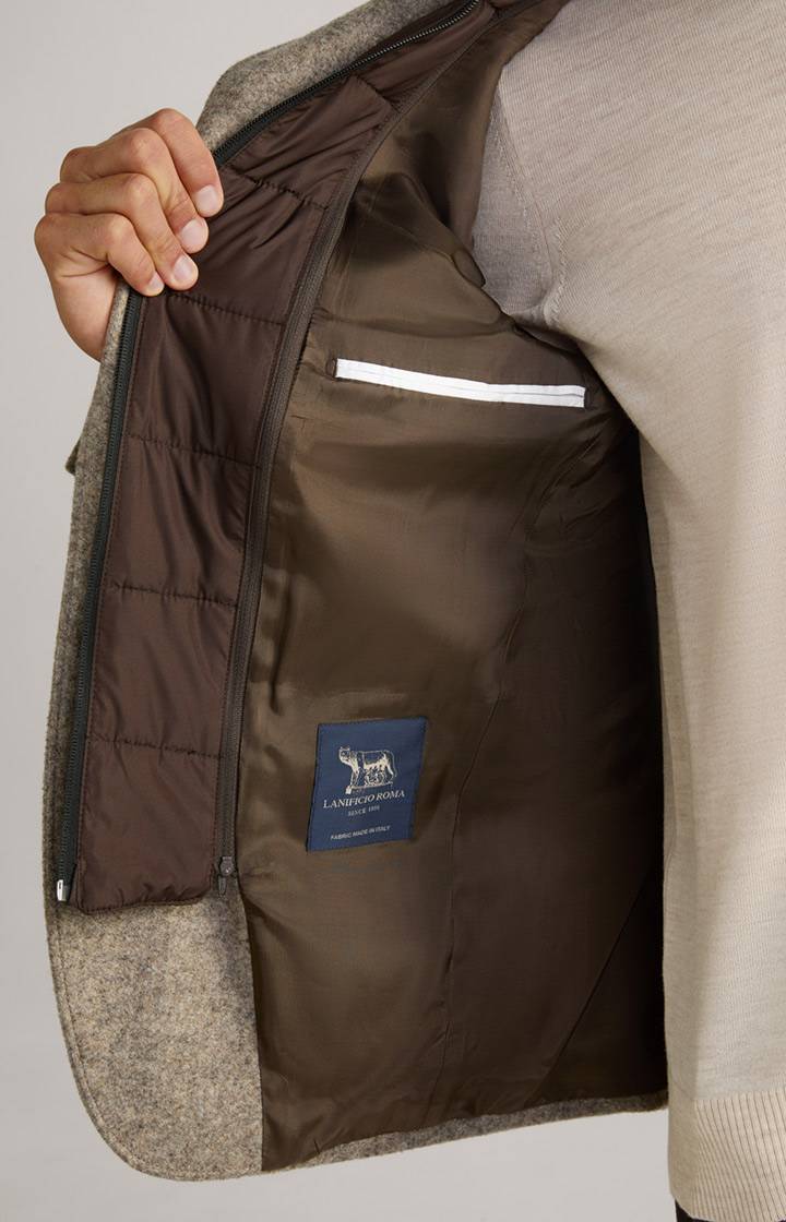 Joop Flanell-Sakko Hecton In Beige Meliert