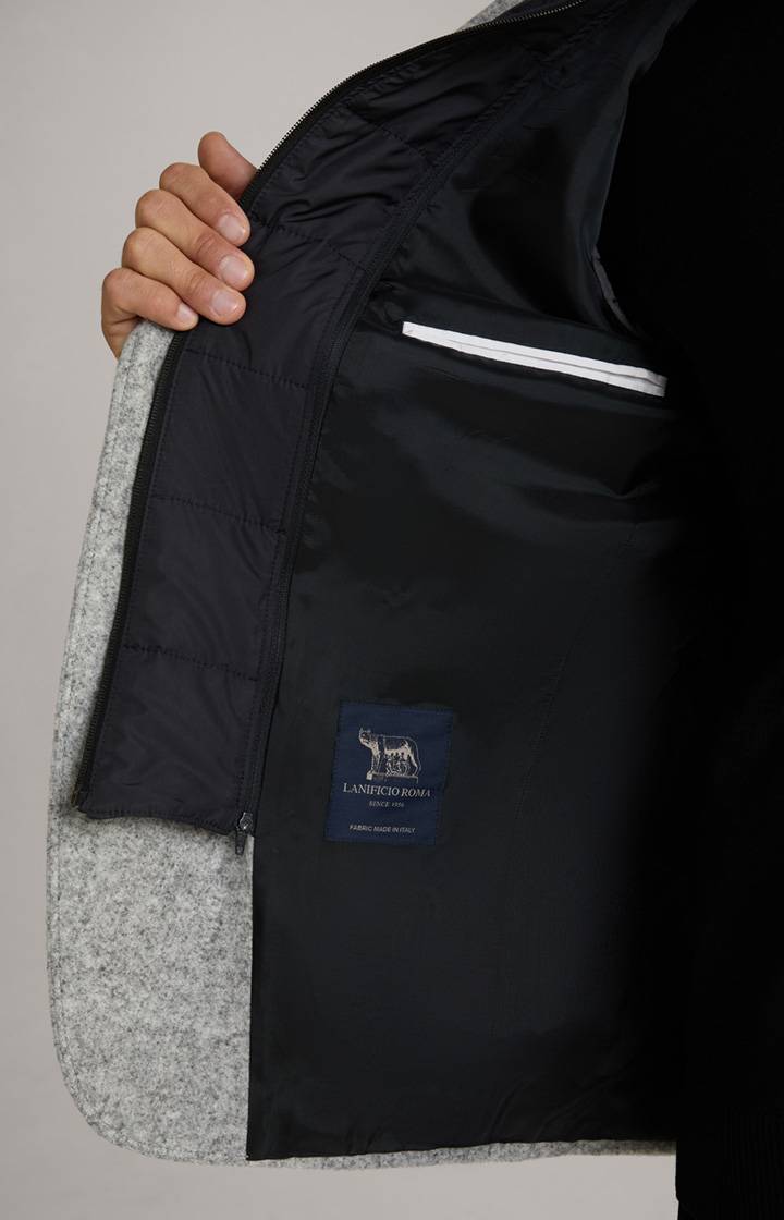Joop Flanell-Sakko Hecton In Grau Meliert