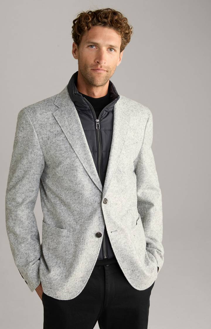 Joop Flanell-Sakko Hecton in Grau meliert