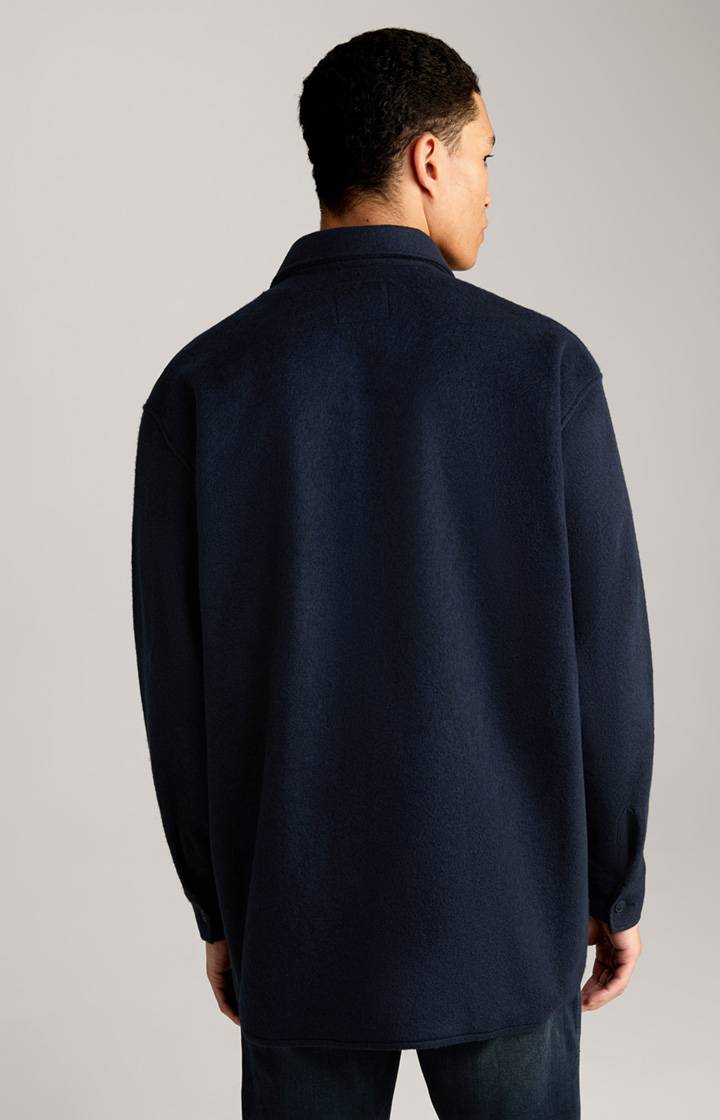 Joop Fleece-Hemdjacke Hako In Navy Meliert