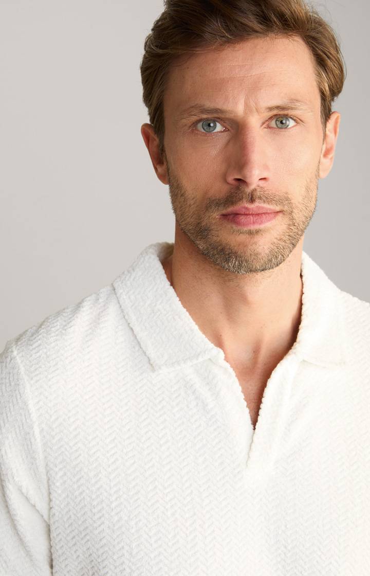 Joop Frottee-Polohemd Piero In Creme Strukturiert