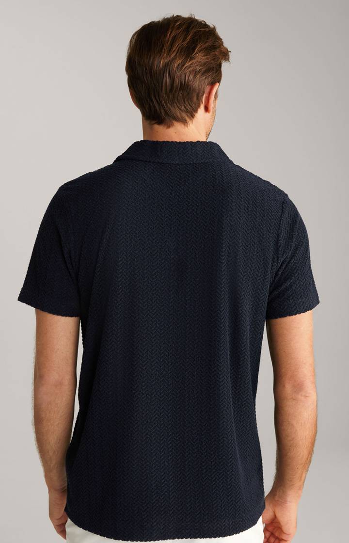Joop Frottee-Polohemd Piero In Navy Strukturiert