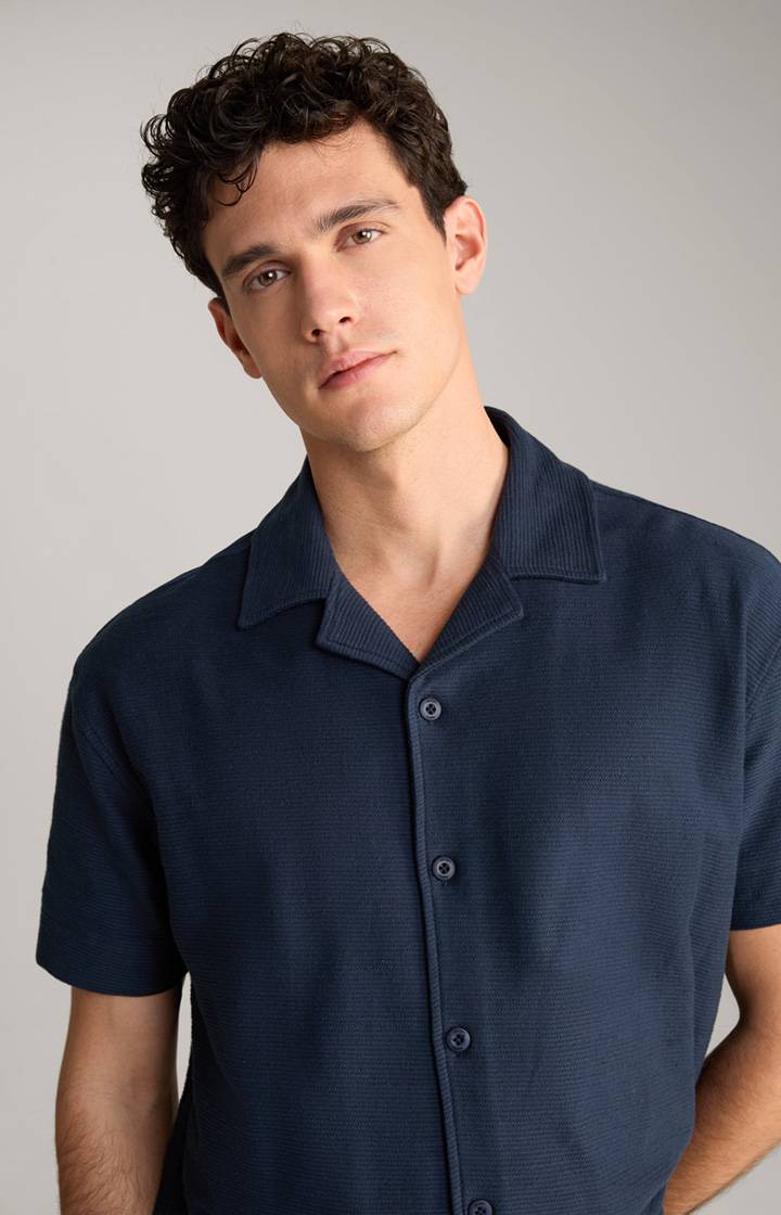 Joop Hemd Damian In Navy Strukturiert