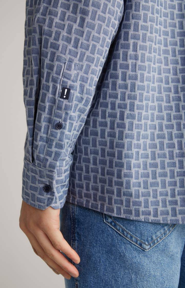 Joop Hemd Hale In Blau Gemustert