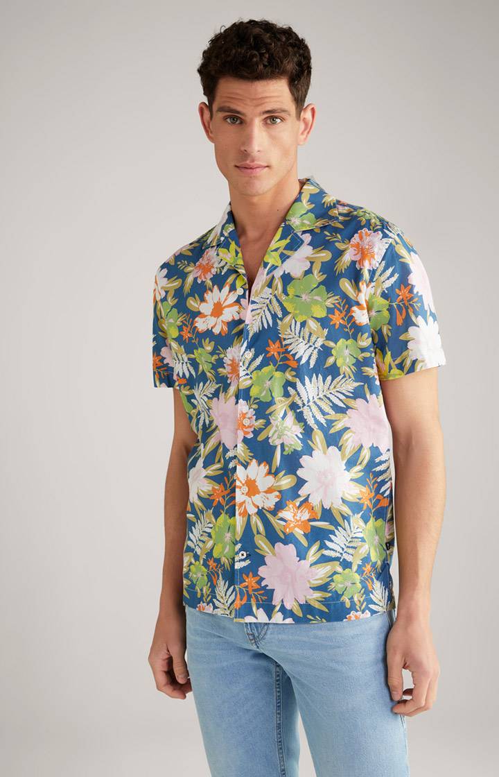 Joop Hemd Hanes in Blau gemustert