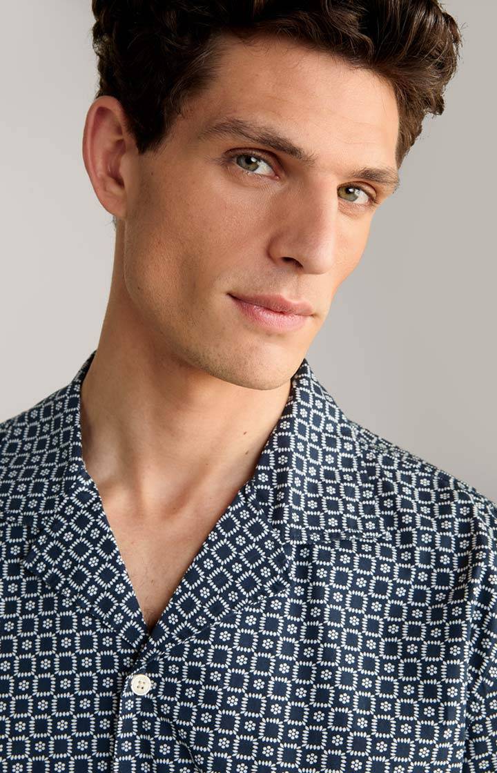 Joop Hemd Hanes In Dunkelblau/Weiß