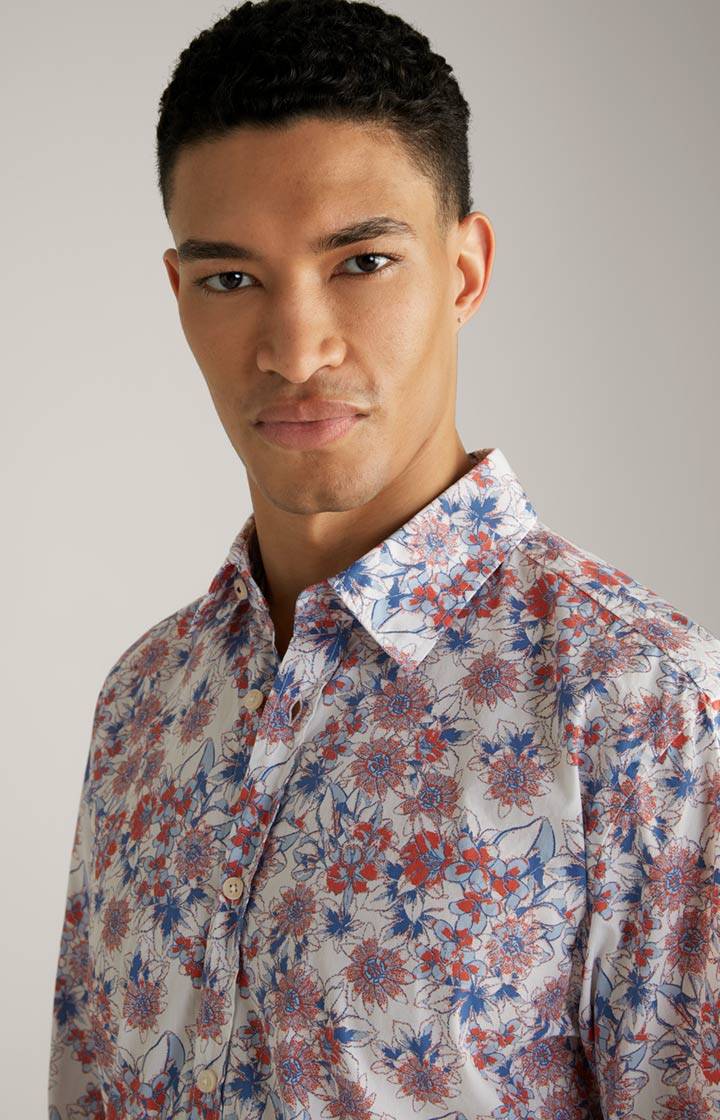 Joop Hemd Hanson In Blau/Rot/Weiß Gemustert