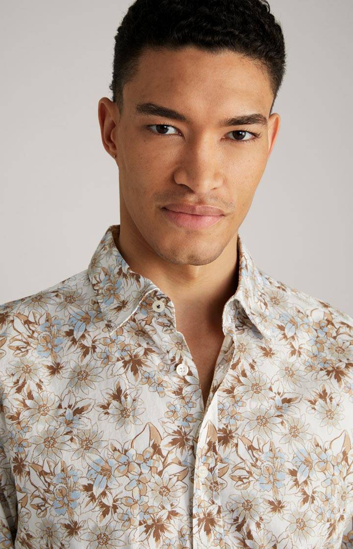 Joop Hemd Hanson In Braun/Ecru Gemustert