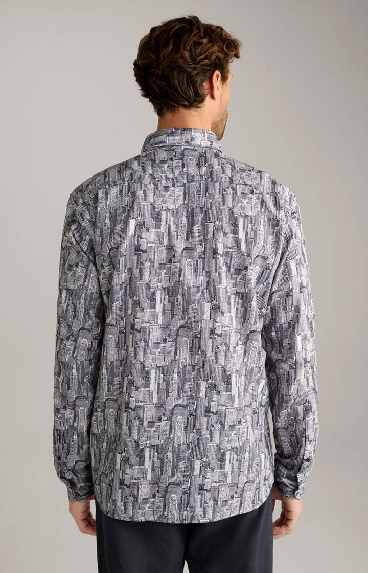 Joop Hemd Hanson In Dunkelblau Gemustert