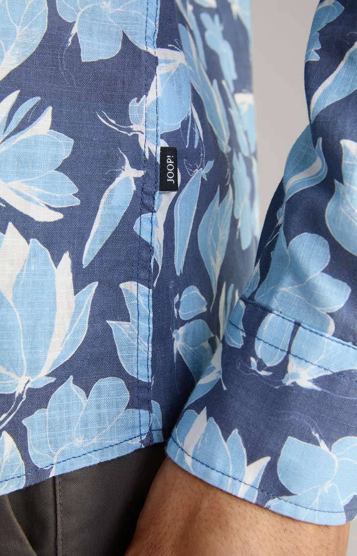 Joop Hemd Hanson In Dunkelblau/Hellblau Gemustert