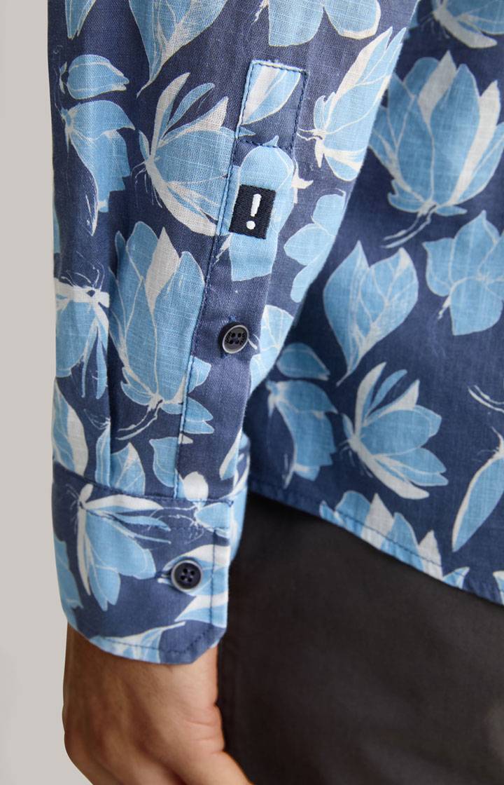 Joop Hemd Hanson In Dunkelblau/Hellblau Gemustert