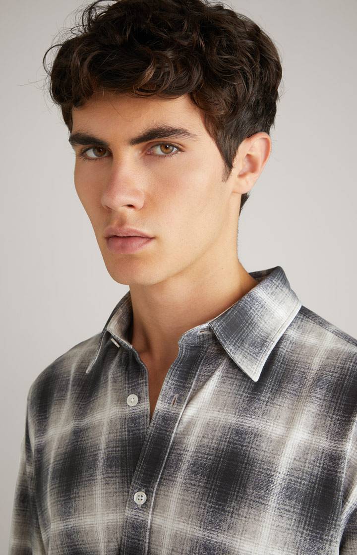 Joop Hemd Hanson In Grau Gemustert