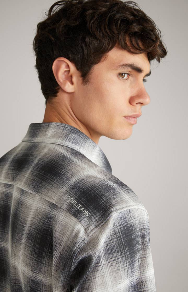 Joop Hemd Hanson In Grau Gemustert