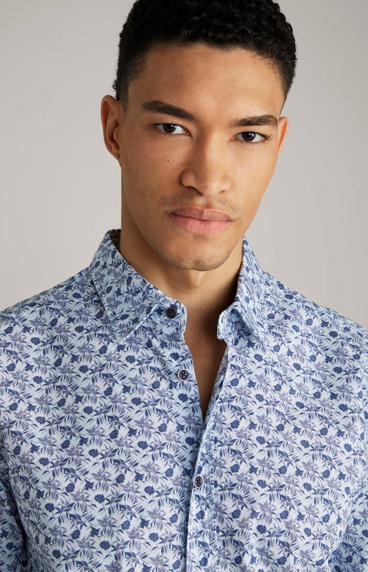 Joop Hemd Hanson In Hellblau Gemustert