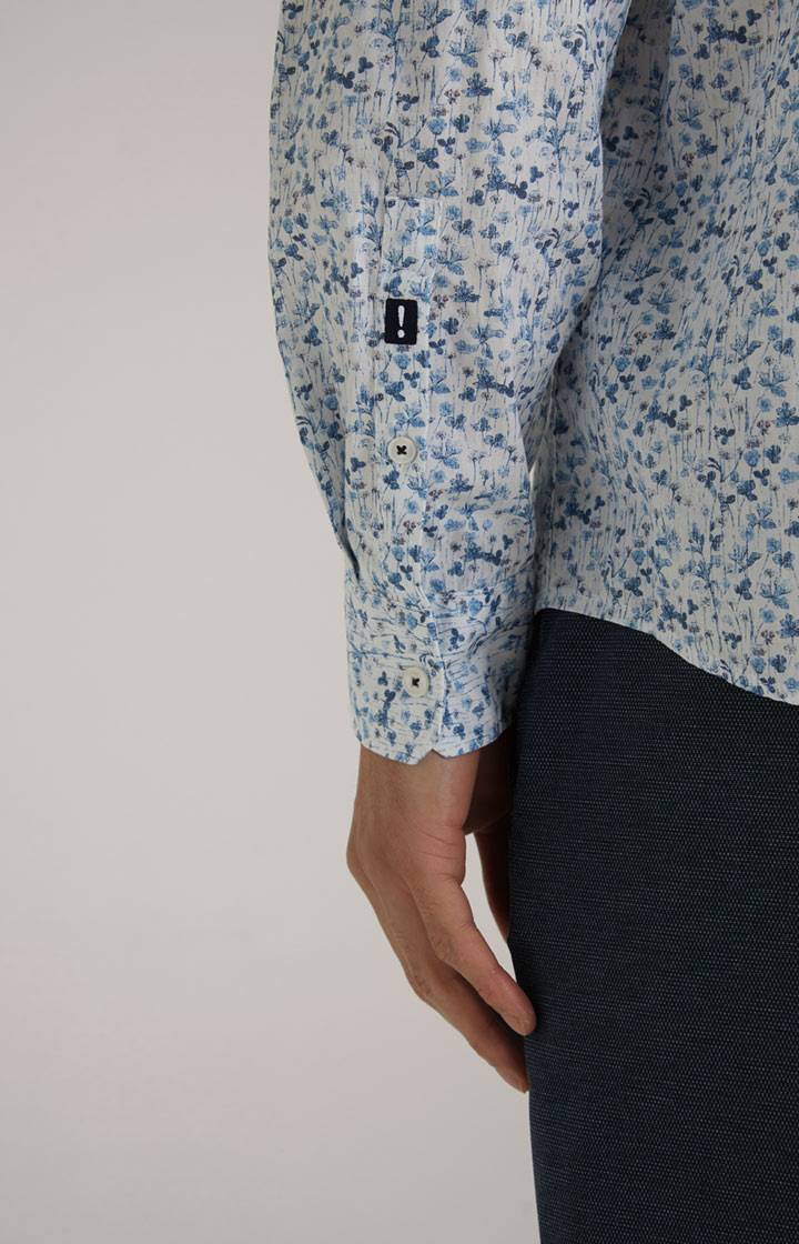 Joop Hemd Hanson In Weiß/Blau Gemustert