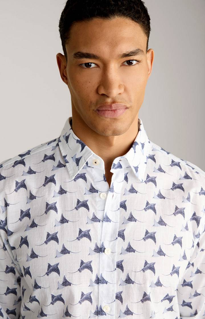 Joop Hemd Hanson In Weiß Gemustert