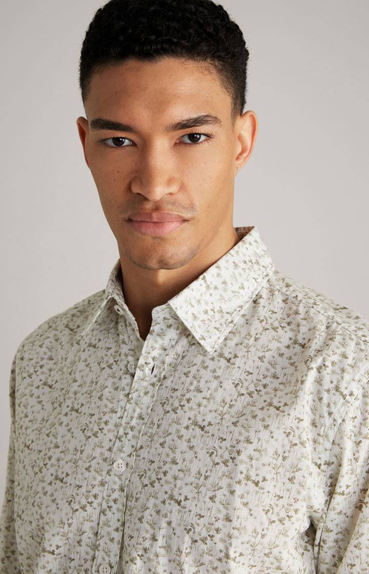 Joop Hemd Hanson In Weiß/Grün Gemustert