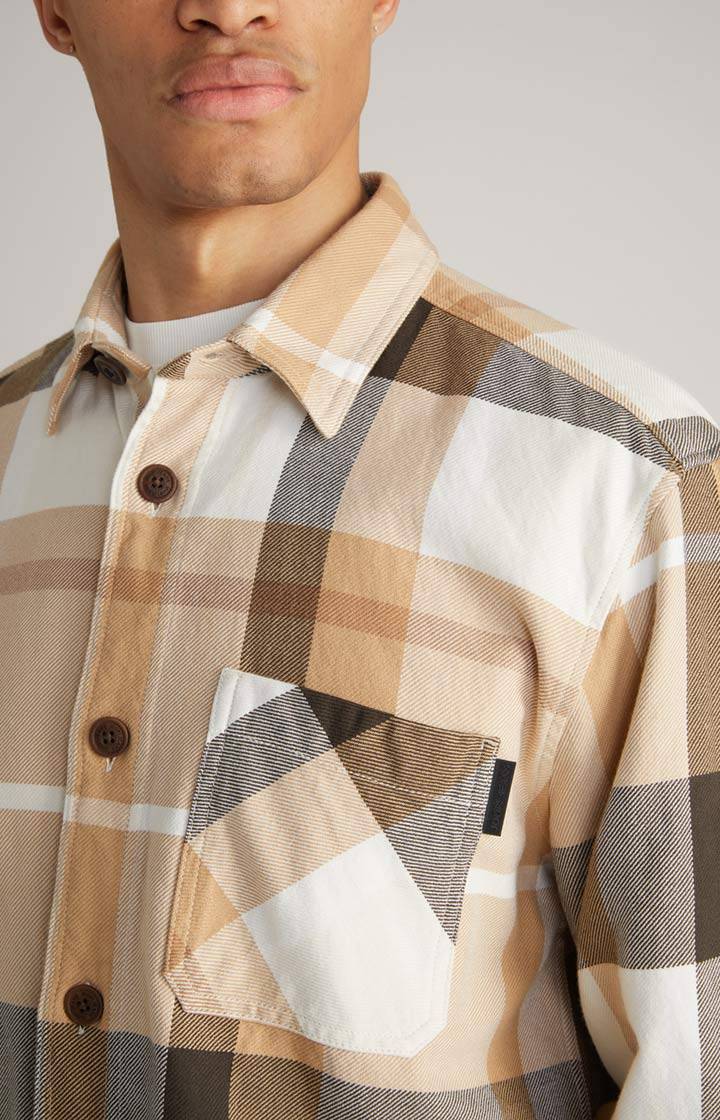 Joop Hemd Harvi In Beige Kariert