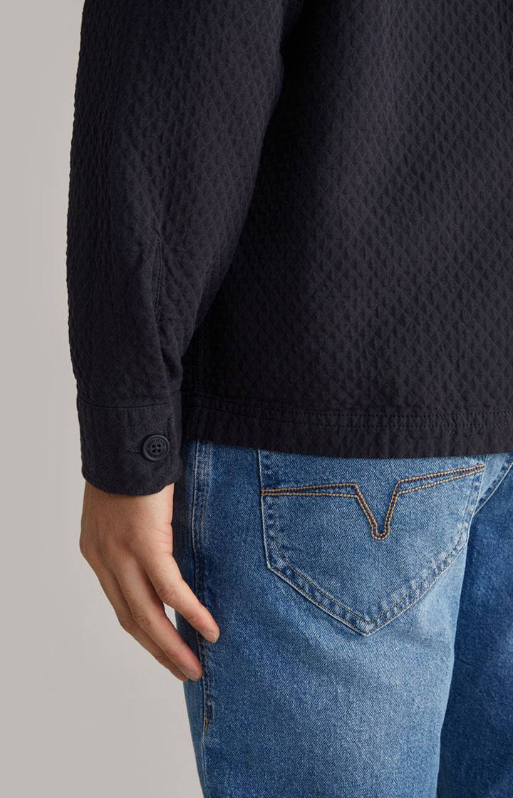 Joop Hemd Harvi In Dunkelblau Strukturiert