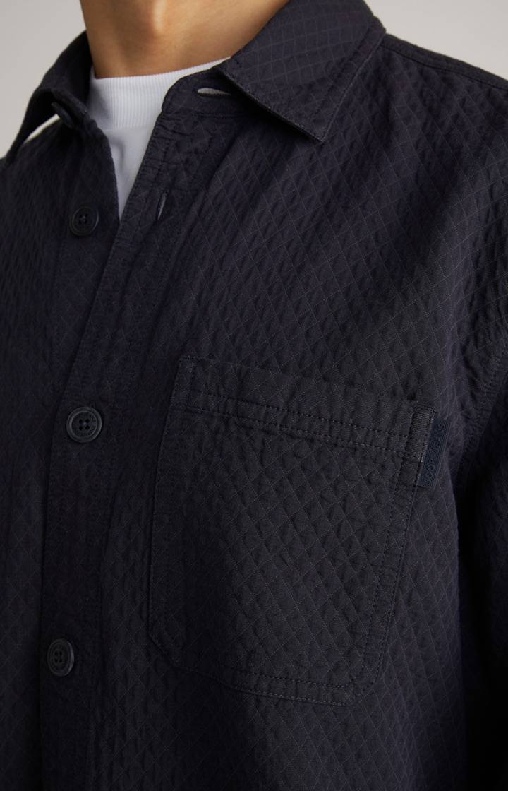 Joop Hemd Harvi In Dunkelblau Strukturiert