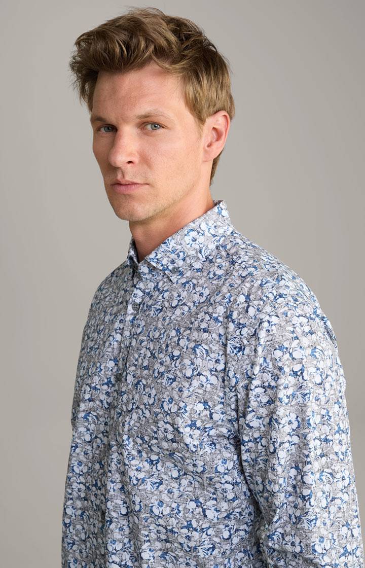 Joop Hemd Heli In Blau Gemustert