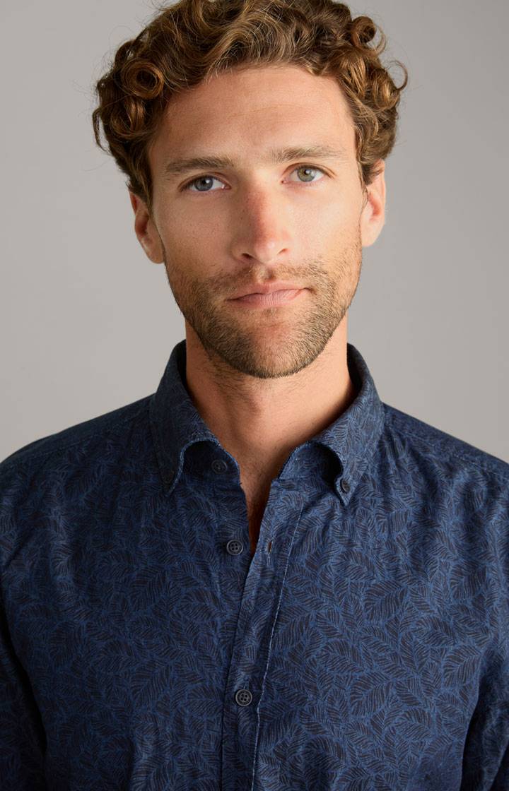 Joop Hemd Heli In Dunkelblau Gemustert