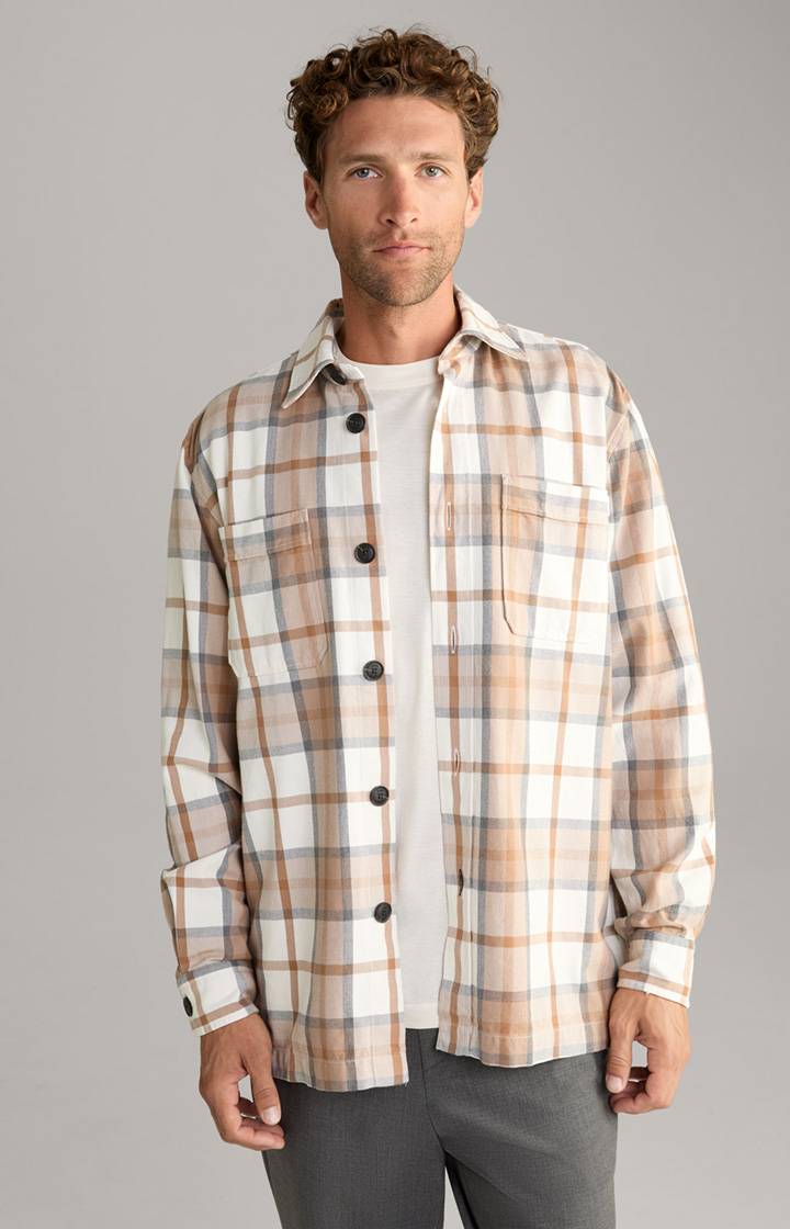 Joop Hemd Karter in Hellbraun kariert