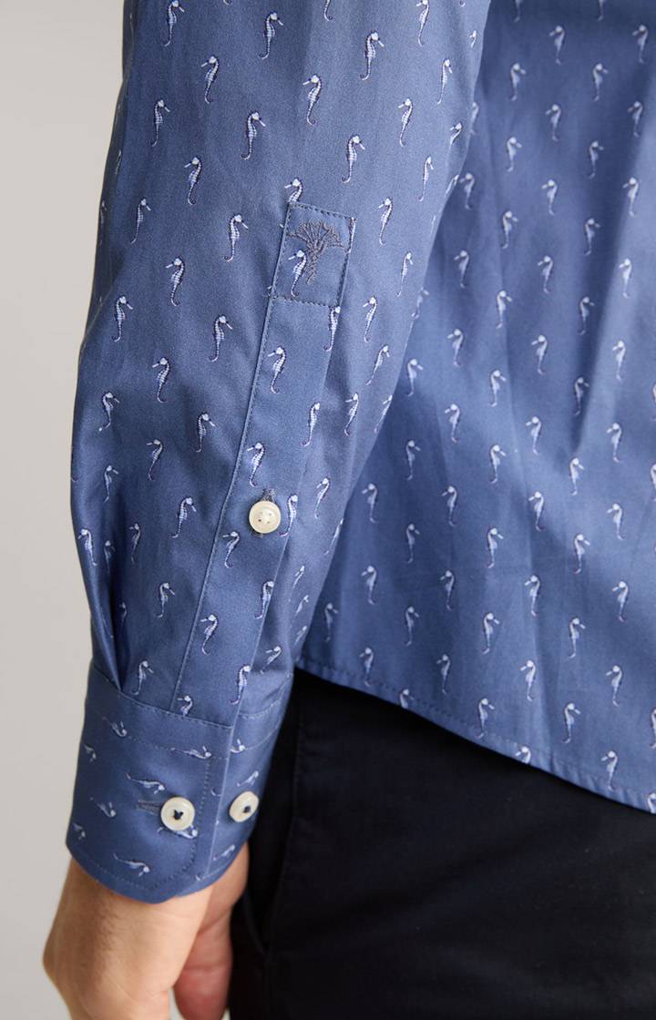 Joop Hemd Pai In Blau Gemustert