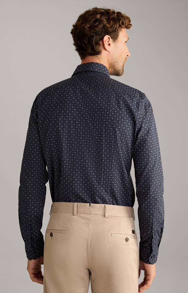 Joop Hemd Pai In Dunkelblau Gemustert