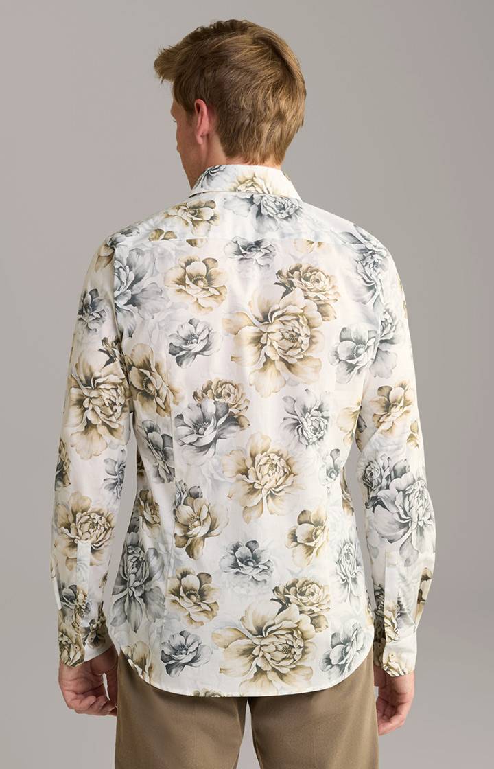 Joop Hemd Pai In Ecru/Pastell-Blau Gemustert