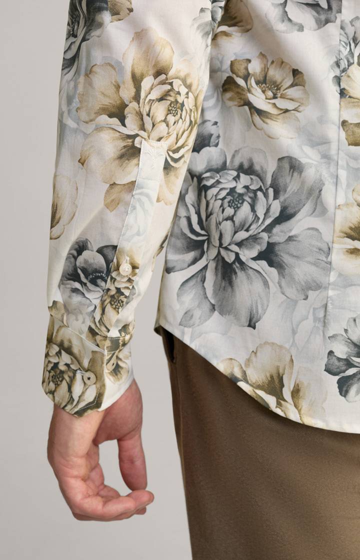 Joop Hemd Pai In Ecru/Pastell-Blau Gemustert