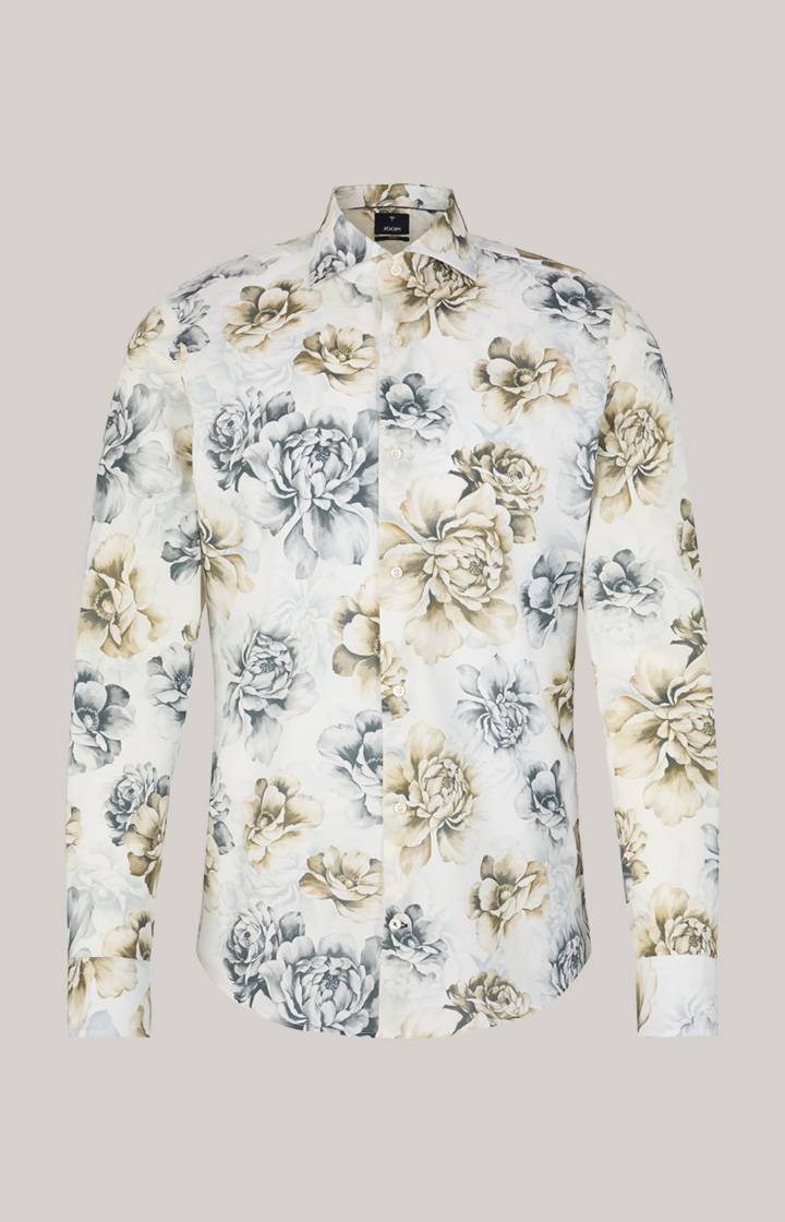 Joop Hemd Pai In Ecru/Pastell-Blau Gemustert